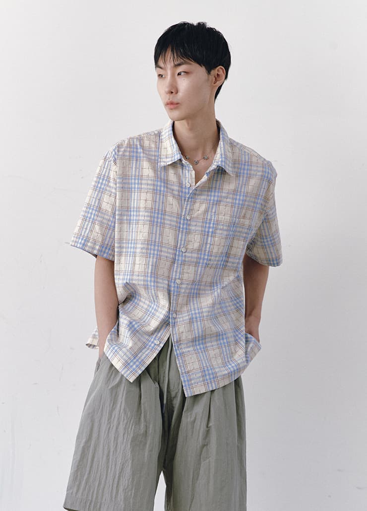 FLORIDA HALF SLEEVE SHIRT (MULTI CHECK)