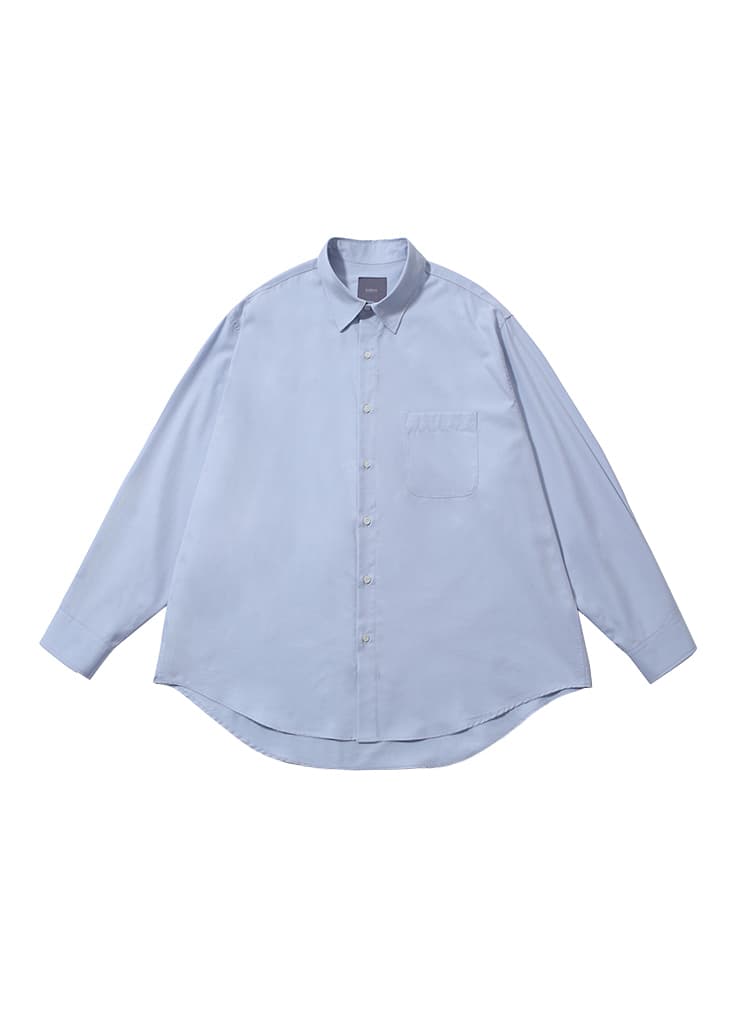 COTTON TENCEL OVER SILHOUETTE SHIRT (SKY BLUE)