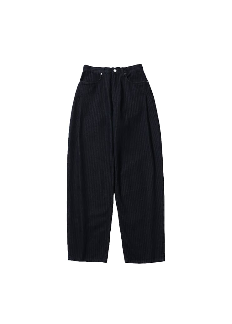 VENICE SIDE TUCK DENIM PANTS (INDIGO STRIPE)