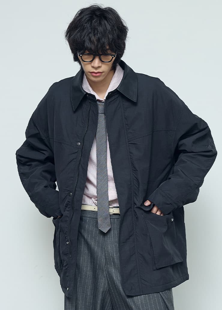 MA-1 HALF COAT JUMPER (BLACK)