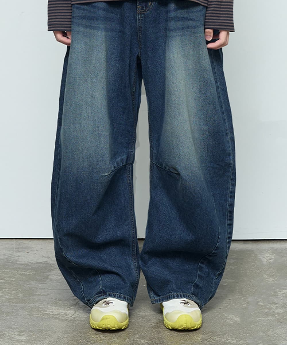 VINTAGE WASHED CURVE DENIM