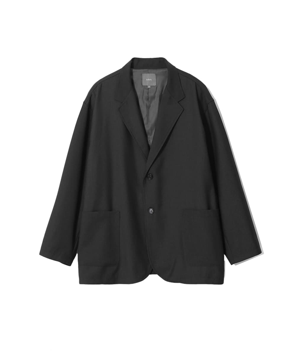DRAPE OVER SILHOUETTE JACKET (CHARCOAL)