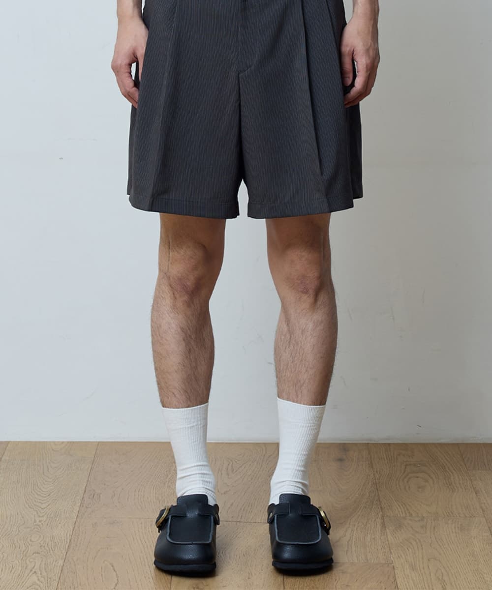 LAZY SUNDAY STRIPE SHORTS (BLACK & BROWN)