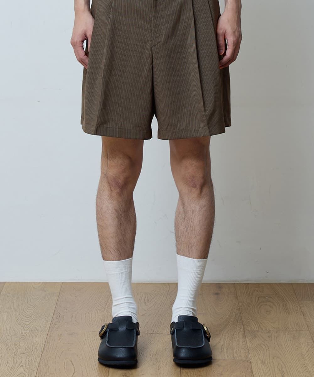 LAZY SUNDAY STRIPE SHORTS (DARK BEIGE)