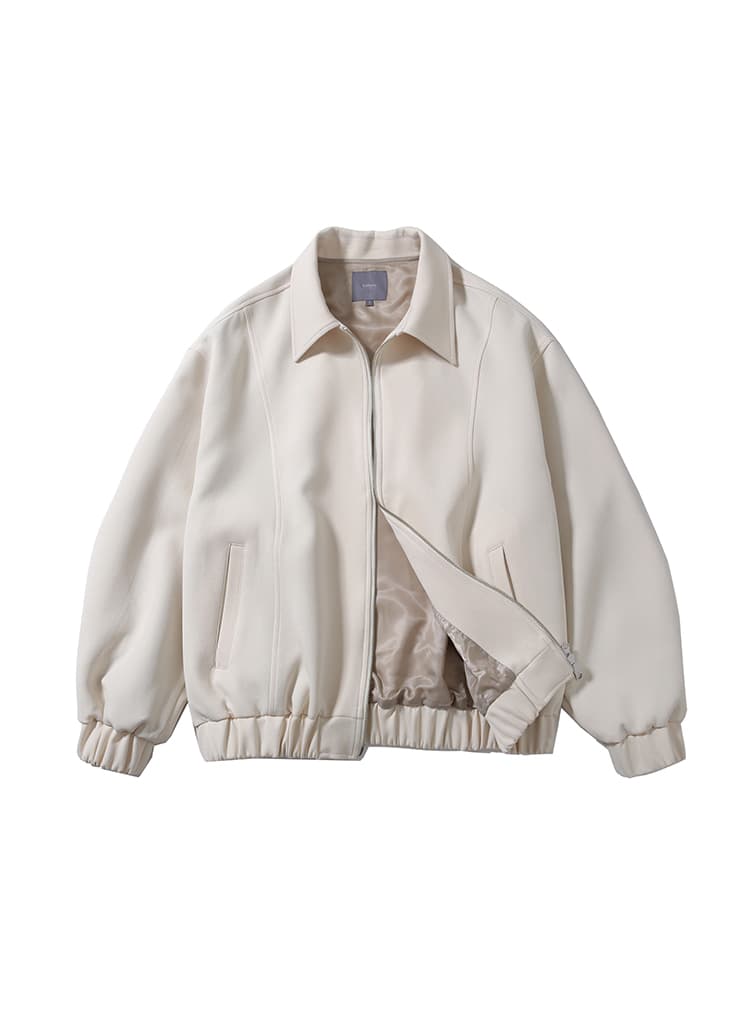 CURVED COLLAR BLOUSON (ECRU)