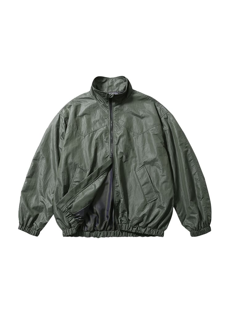 WESTERN HIGH NECK BLOUSON (OLIVE GROSSY)