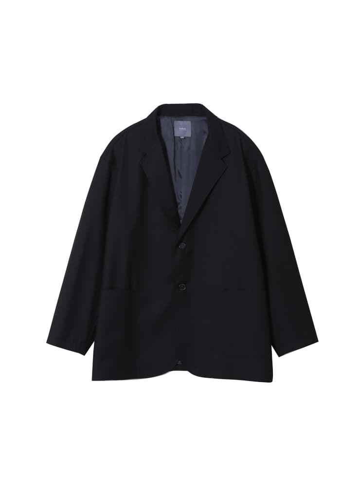 DRAPE OVER SILHOUETTE JACKET (BLACK)