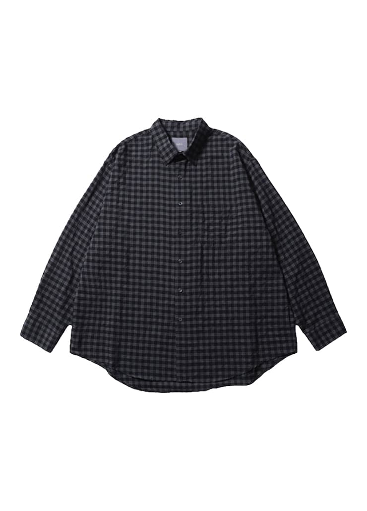 ALL WEATHER OVER SILHOUETTE CHECK SHIRTS (BLACK CHECK)
