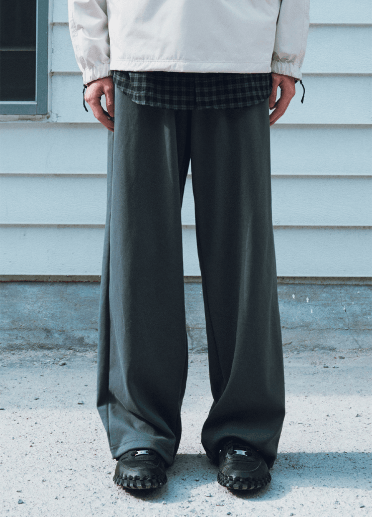 FINE FABRIC SWEAT PANTS (CHARCOAL)