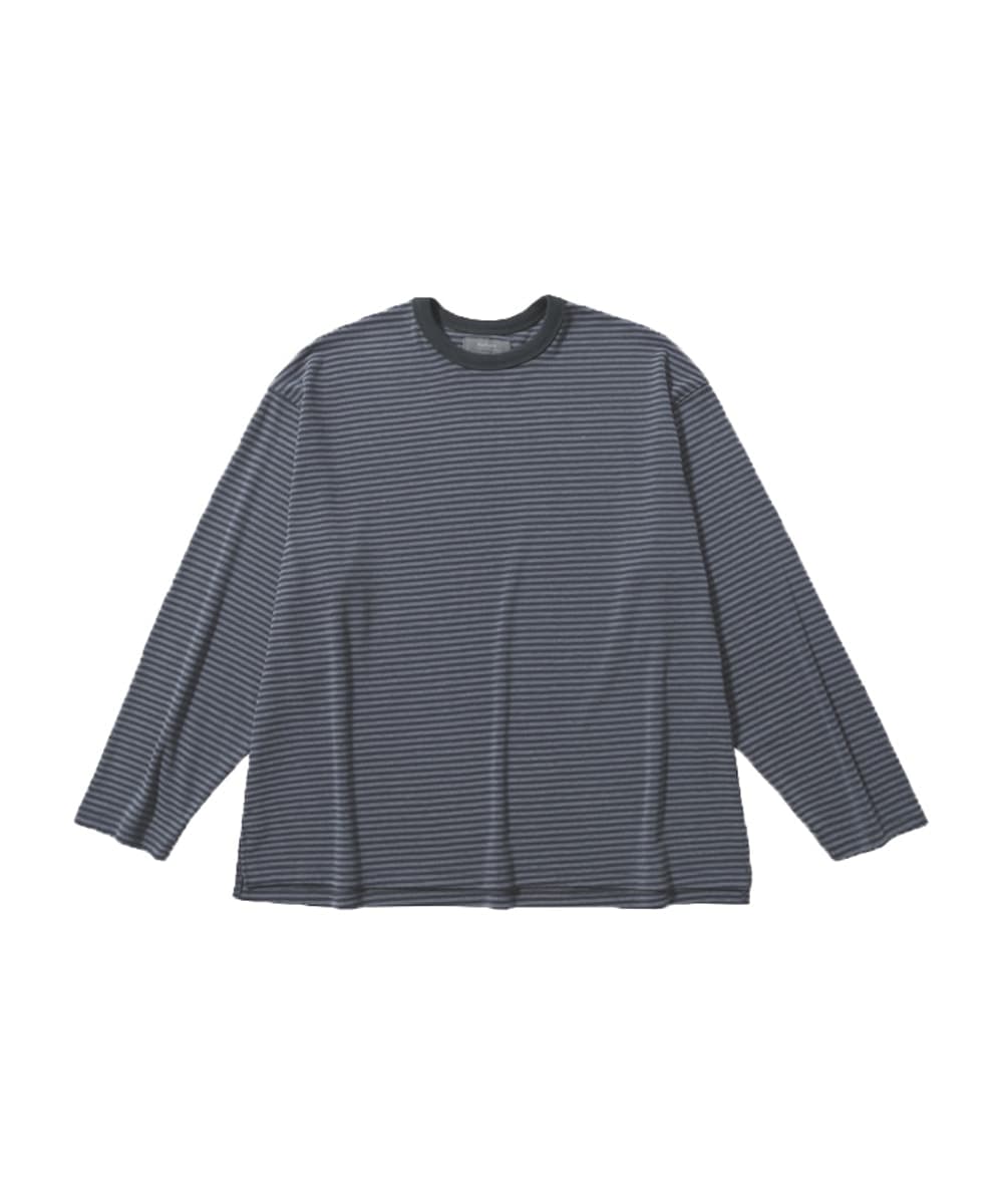 DUSTY STRIPE LONG SLEEVE (GREY&CHARCOAL)