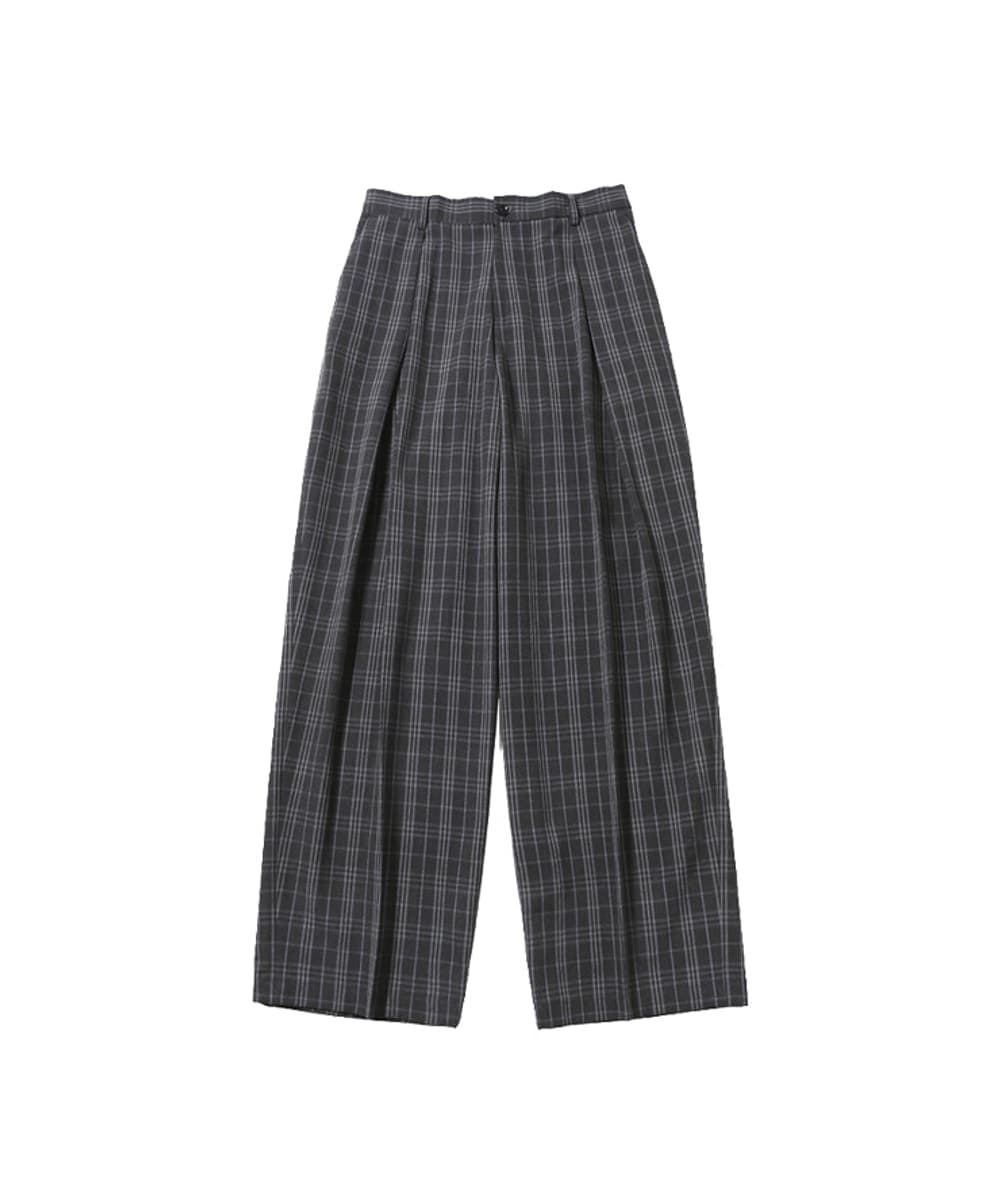 DRAPE STRIDE CHECK PANTS