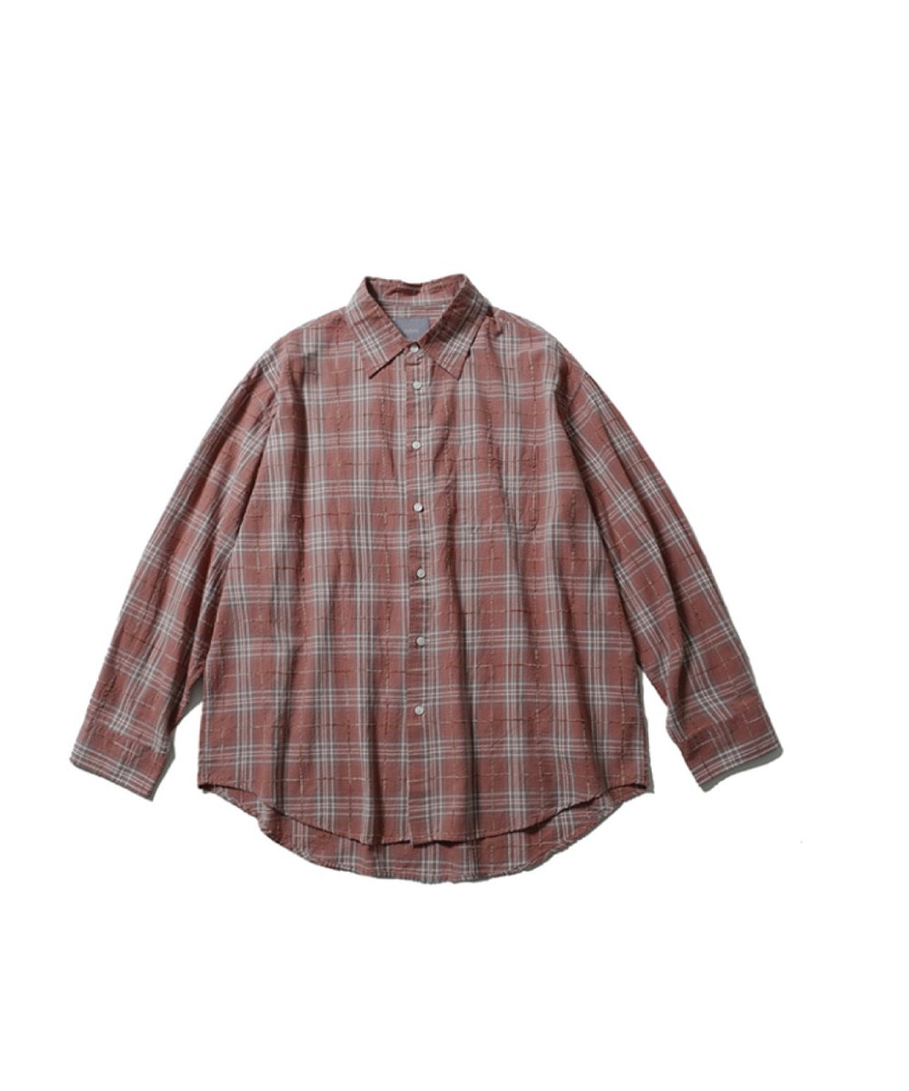 ALL WEATHER OVER SILHOUETTE SHIRTS (PINK CHECK)
