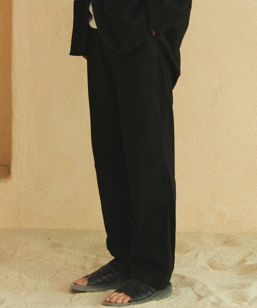 ALL WEATHER STANDARD PANTS (BLACK TENCEL LINEN)