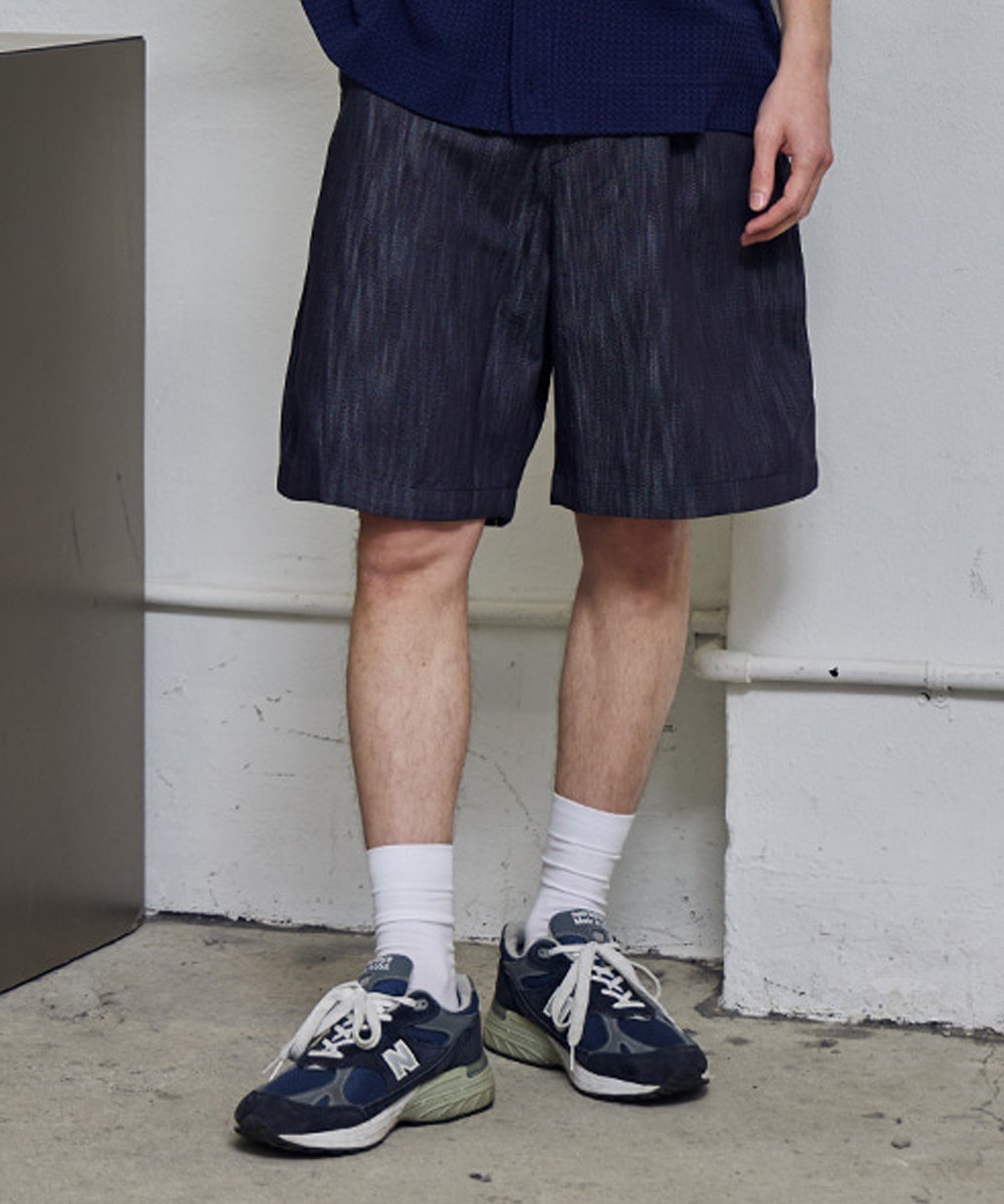 VENICE SIDE TUCK DENIM SHORTS (NON FADE INDIGO)