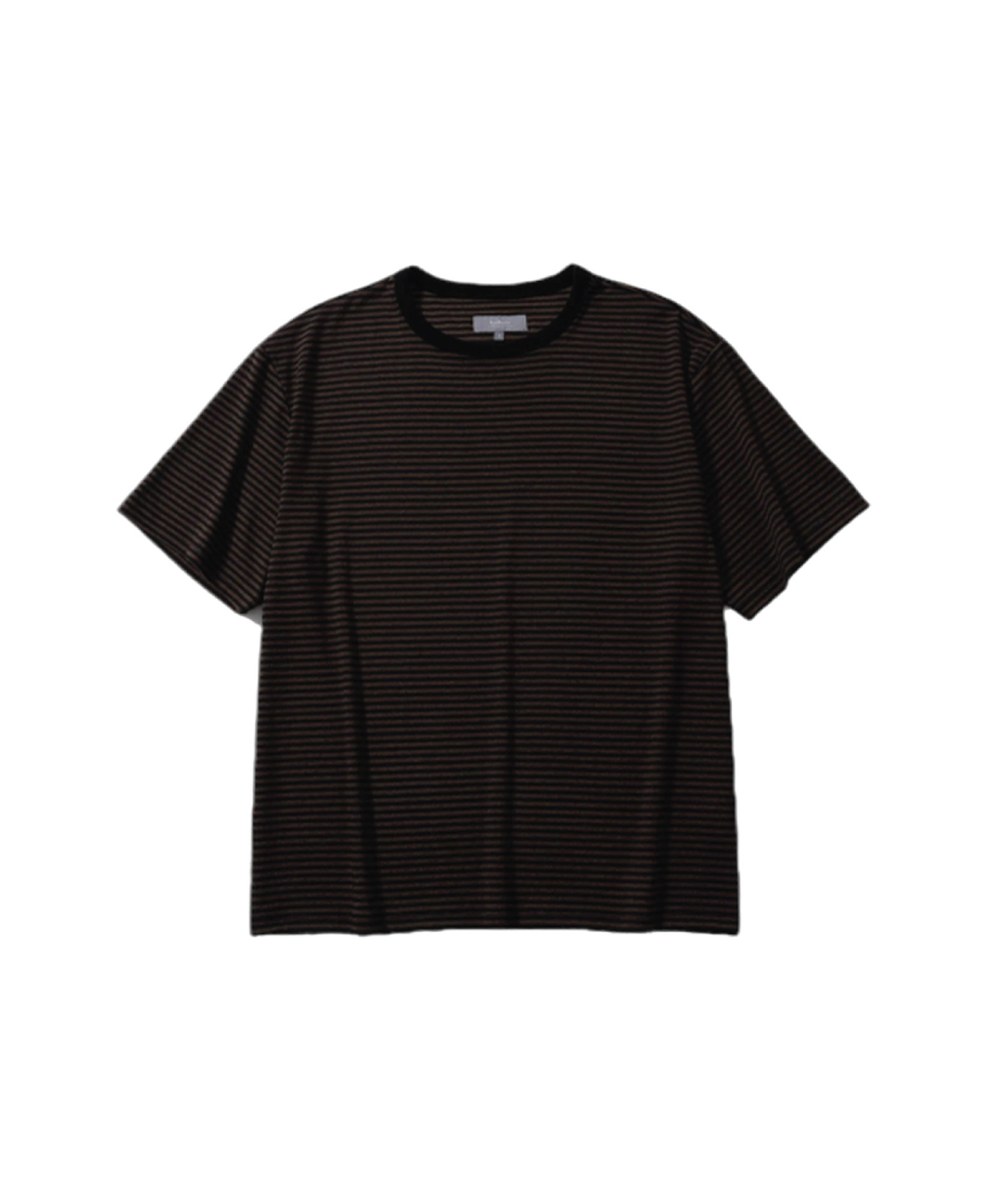 DUSTY STRIPE HALF SLEEVE (BROWN & BLACK)