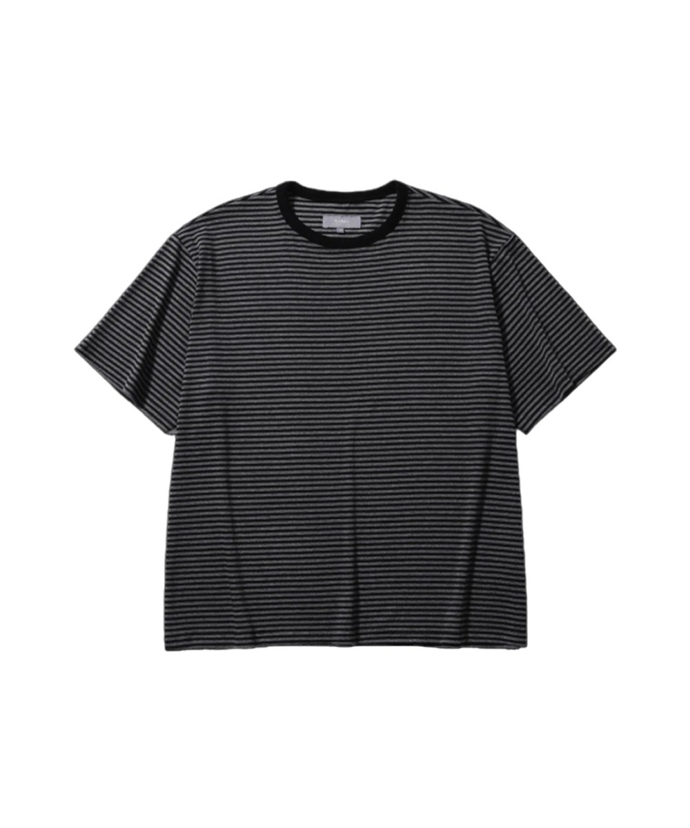 DUSTY STRIPE HALF SLEEVE (CHARCOAL & BLACK)