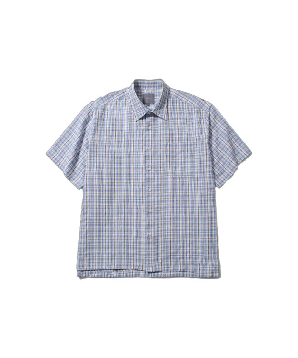 SUMMER GRID CHECK SHIRTS (SKY BLUE)