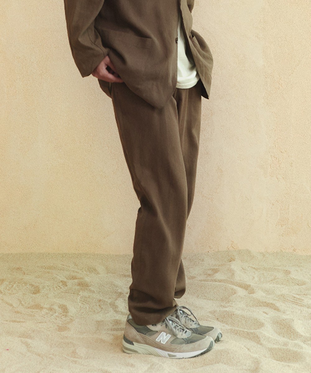 ALL WEATHER STANDARD PANTS (BROWN TENCEL LINEN)
