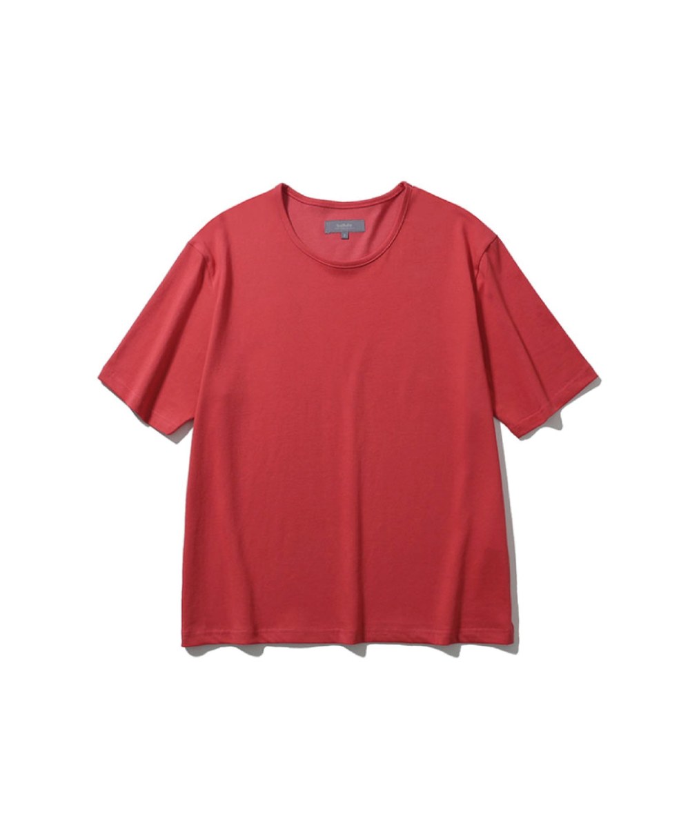 SIGNATURE U-NECK HALF T-SHIRTS (VINTAGE RED)