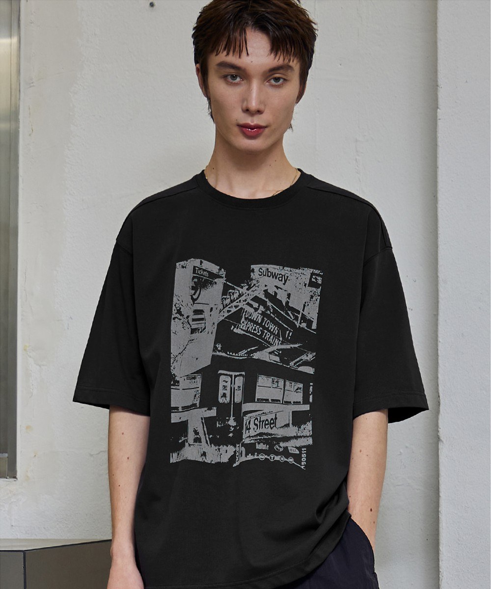 SUBWAY TICKET T-SHIRT (BLACK)